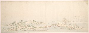 Winterlandschap door Katsushika Hokusai