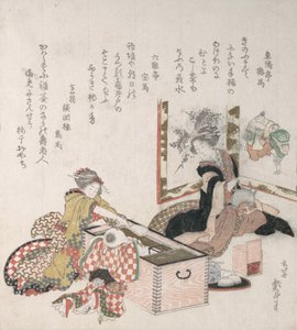 Vrouwen die Thee Bereiden Rond de Vuurhouder, 1816
