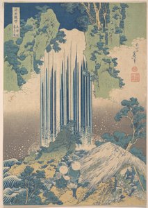 De Yōrō-waterval in de provincie Mino (Mino no Yōrō no taki), uit de serie „Een rondreis langs watervallen in verschillende provincies“ (Shokoku taki meguri) door Katsushika Hokusai