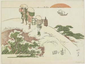 Yoshida, 1799-1802 door Katsushika Hokusai