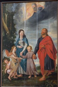 Parochiekerk (Parochiekerk Sint-Walburga). Schilderij. door Alec Hunter