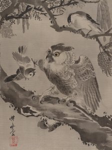 Uil Bespot door Kleine Vogels, ca. 1887