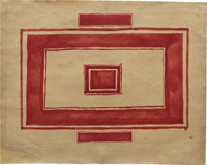 Plafondplan voor het Rode Theater, Leningrad door Kazimir Severinovich Malevich
