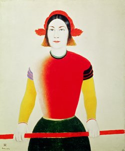 Meisje met een stok door Kazimir Severinovich Malevich