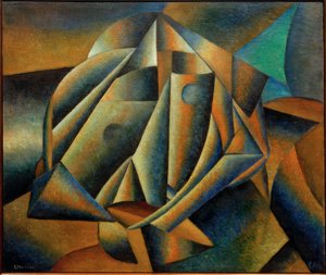 Hoofd van een boerenmeisje door Kazimir Severinovich Malevich