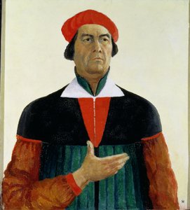 Zelfportret als Kunstenaar door Kazimir Severinovich Malevich