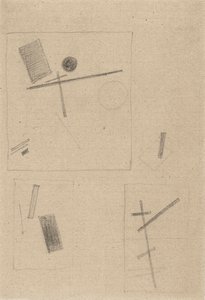 Suprematistische Tekening door Kazimir Severinovich Malevich