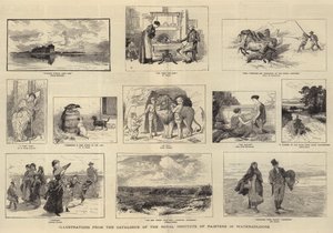 Illustraties uit de catalogus van het Royal Institute of Painters in Water-Colours