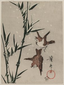 Mussen, Bamboe en Vallende Sneeuw, ca. late 1820s