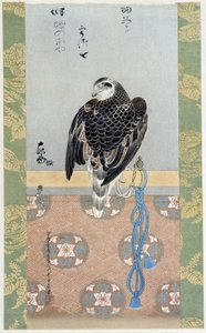Valk - zijdeschilderij door Itaya Keishiu door Keishu Hiromasa Itaya