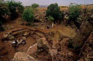 Drimolean Site, nabij Johannesburg, Zuid-Afrika, 2 miljoen jaar oude hominide