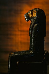 Leeuwin Godin standbeeld, Amenhotep II; Leeuwin Godin; KV 35; Hout, 2009 (foto) door Kenneth Garrett
