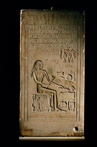 Kalkstenen stèle van Lady Senetities, Egyptisch Museum, Caïro door Kenneth Garrett