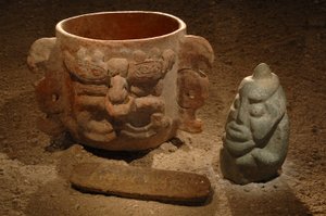 Maya; Maya Muurschilderingen; San Bartolo; Guatemala; Dr. Bill Saturno, 2002 (foto)