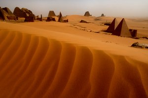 Meroe Piramides, Begarawiya Piramides, Soedan, Nubië, Zwarte Farao