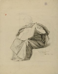 (Rotunda van het Capitool van de staat Iowa) (Onderwijs, studie voor panel) door Kenyon Cox