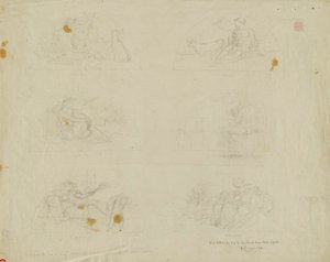 (Rotunda van het Capitool van de staat Iowa) (studie voor Six Lunettes)