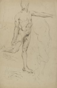 (Zonder titel) (Studies van mannelijke naakten) door Kenyon Cox