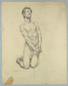 Figurenstudie voor "De verzoeking van Sint Antonius" door Kenyon Cox