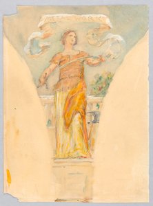 Personificatie van "Metaalbewerking," Studie voor de Koepel van het Fabrikantengebouw, Wereldtentoonstelling, Chicago, IL