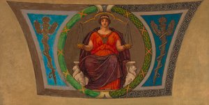Schets voor Mozaïek, Wisconsin State Capitol, Justitie, ca. 1912