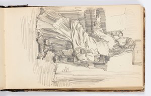 Schetsboekpagina door Kenyon Cox