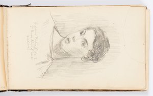 Schetsboekpagina: Historisch portret nr. 3 (Zelfportret)
