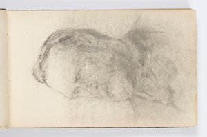 Schetsboekpagina: Portret van man met baard door Kenyon Cox