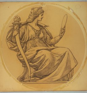 Studie voor "Voorzichtigheid," Lunet in Hudson County Courthouse, Jersey City, NJ door Kenyon Cox