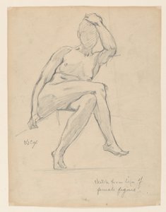 Studie van een vrouwelijke figuur door Kenyon Cox