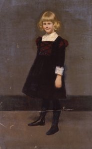 Zonder titel, portret van een jong meisje, ca. 1900 door Kenyon Cox