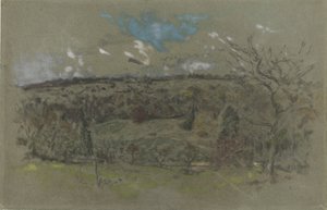 Heuvelachtig landschap in herfstkleuren door Ker Xavier Roussel