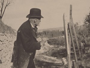Paul Cézanne schildert in Les Lauves