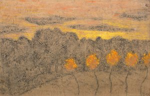 Landschap met gele bomen, 1893-1895