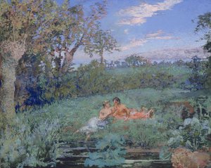 De geliefden aan de rivier, ca. 1910-20