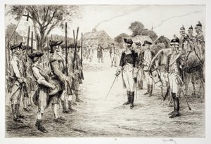 George Washington en zijn troepen door Kerr Eby