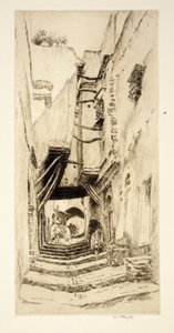 Trappen en deuropeningen, Algiers door Kerr Eby