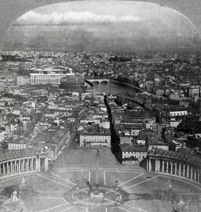 Rome, de Eeuwige Stad, vanaf het balkon van de Sint-Pieter, Italië, 1904 door Keystone View Company
