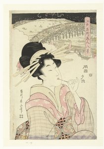 Avondgloed te Ryogoku