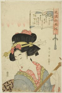 De Juweelrivier van Plevieren (Chidori Tamagawa), uit de serie "Modieuze zes Juweelrivieren (Furyu Mu Tamagawa)" door Kikukawa Eizan