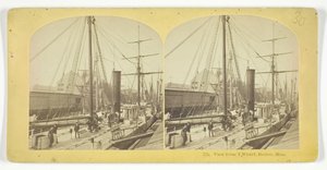 Uitzicht vanaf T Wharf, Boston, Mass, 1855-75 door Kilburn Brothers, BW Kilburn