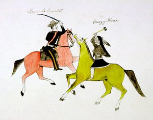 Conflict tussen generaal George Custer en Crazy Horse, Sioux Dakota Indiaan
