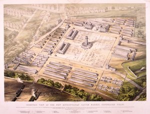 Metropolitan veemarkt, Londen, 1855