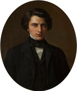 Portret van de dichter Vladimir Zhemchuzhnikov, 1830-1884, 1854