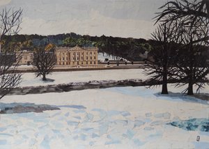 Chatsworth in de sneeuw