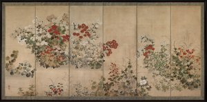 Bloemen en grassen door Kitagawa Sosetsu