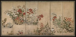 Bloemen van de vier seizoenen door Kitagawa Sosetsu