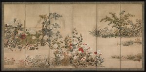 Bloemen van de Vier Seizoenen, midden 1600 door Kitagawa Sosetsu