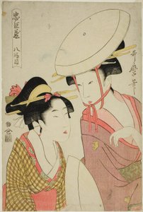 Act VIII (Hachidanme), uit de serie "De Schatkamer van Loyale Vazallen (Chushingura)" door Kitagawa Utamaro