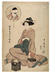 Acteur Segawa Roko in de rol van een vrouw door Kitagawa Utamaro